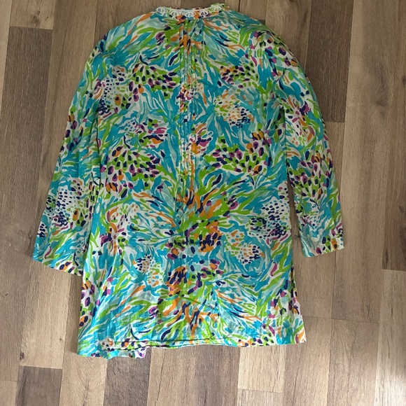 Lilly Pulitzer Women's Beaded Sarasota Tunic I Sea Soiree - Picture 5 of 5